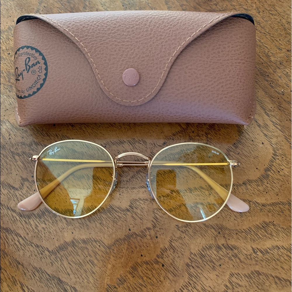 Ray Ban Round Evolve Yellow Lens Sunglasses